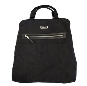 Baggallini Black And Silver Convertible Backpack Tote EUC